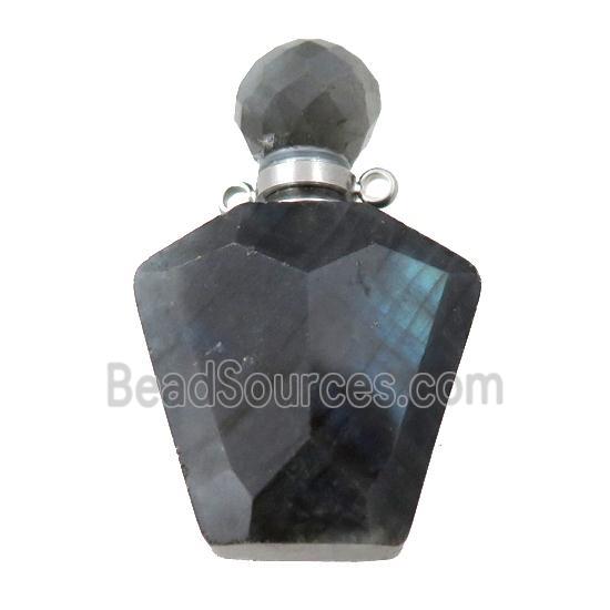 Labradorite perfume bottle pendant