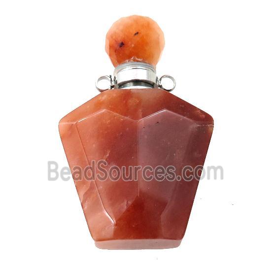 red Chalcedony perfume bottle pendant