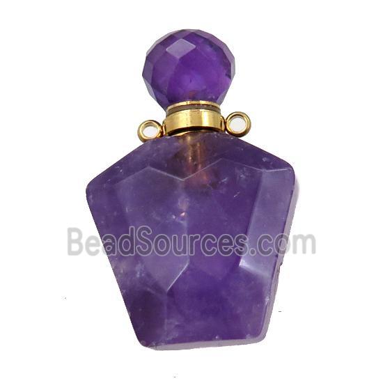 Amethyst perfume bottle pendant