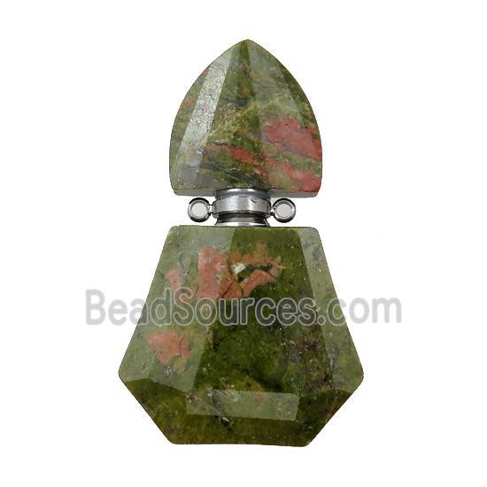 Unakite perfume bottle pendant