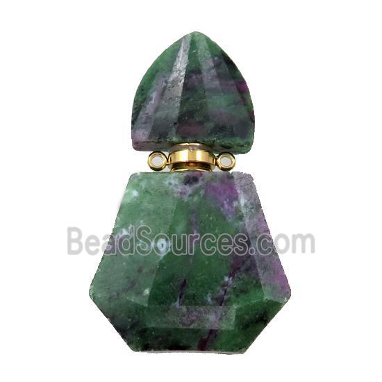 Ruby Zoisite perfume bottle pendant