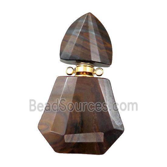 Tiger eye stone perfume bottle pendant