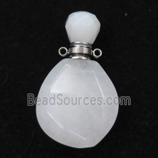 white Jasper perfume bottle pendant