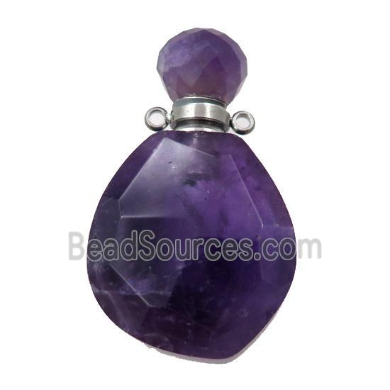 purple Amethyst perfume bottle pendant