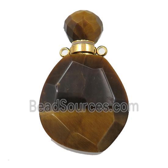 Tiger eye stone perfume bottle pendant