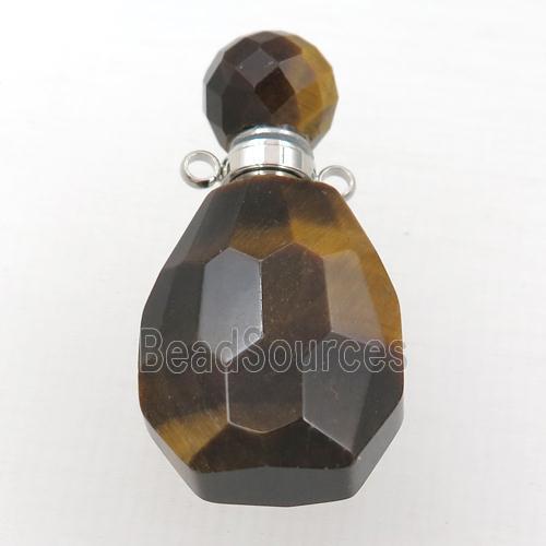 Tiger eye stone perfume bottle pendant