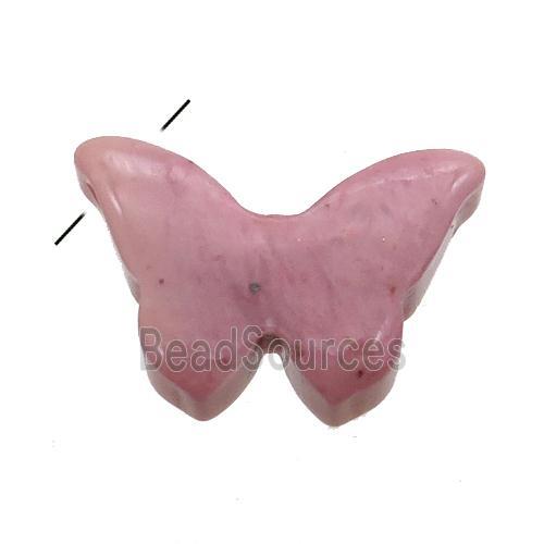 pink rhodonite butterfly pendant