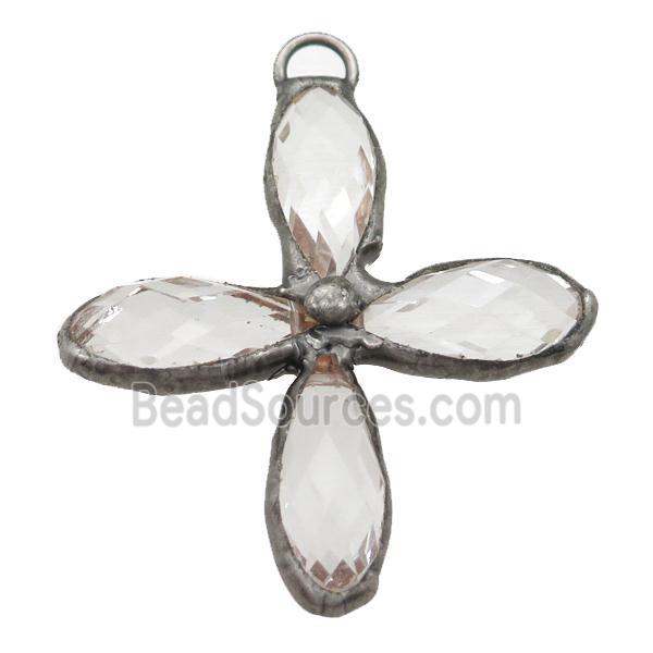 Crystal Glass Cross Pendant