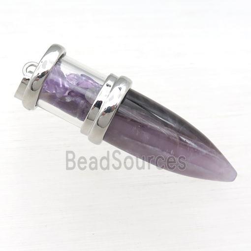 Amethyst bullet pendant