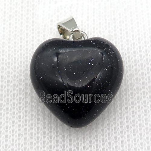 blue Sandstone heart pendant