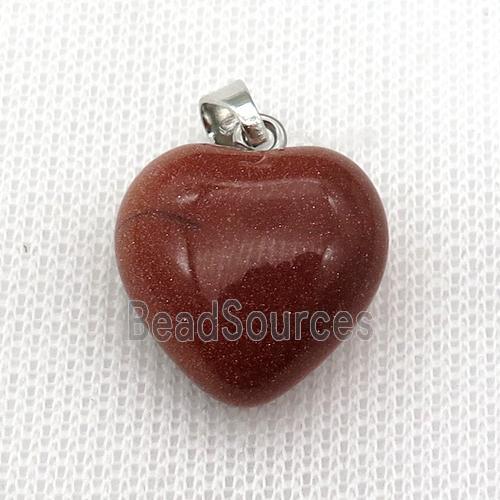 gold Sandstone heart pendant