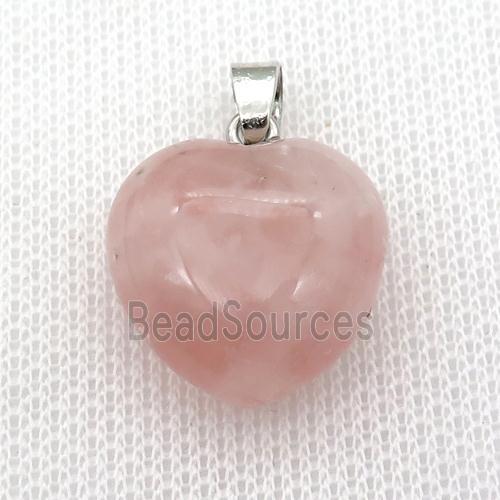 Rose Quartz heart pendant