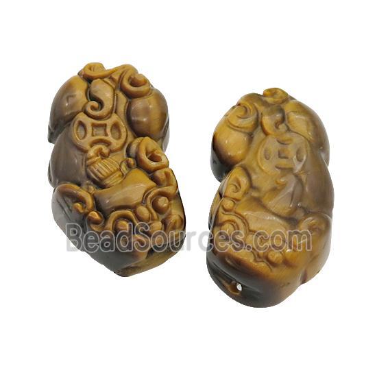 Tiger Eye Stone Pixiu charm pendant