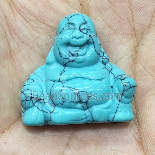 green Magnesite Turquoise Buddha, no hole