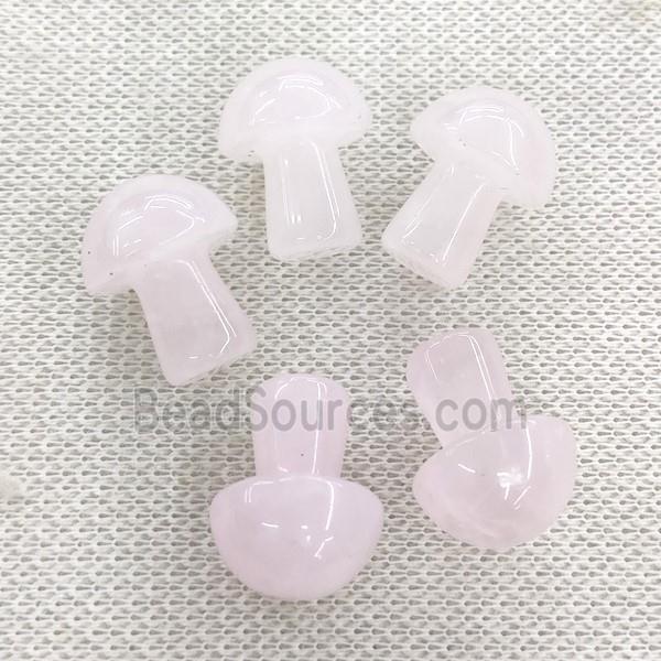 Rose Quartz mushroom charm, no hole