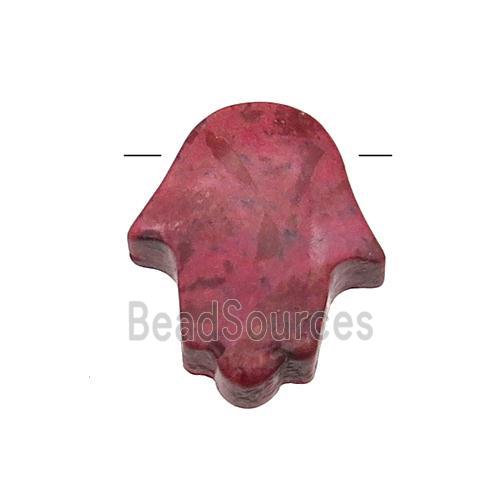 pink Rhodonite hamsahand pendant