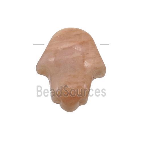 pink Sunstone hamsahand pendant