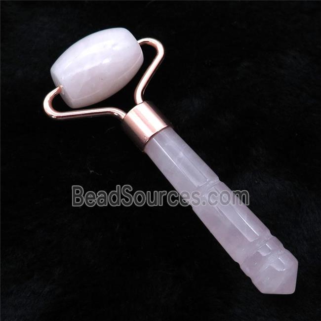 Rose Quartz Roller GuaSha Massage Tools, rose gold