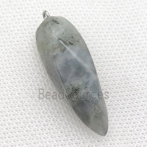 Labradorite twist pendant