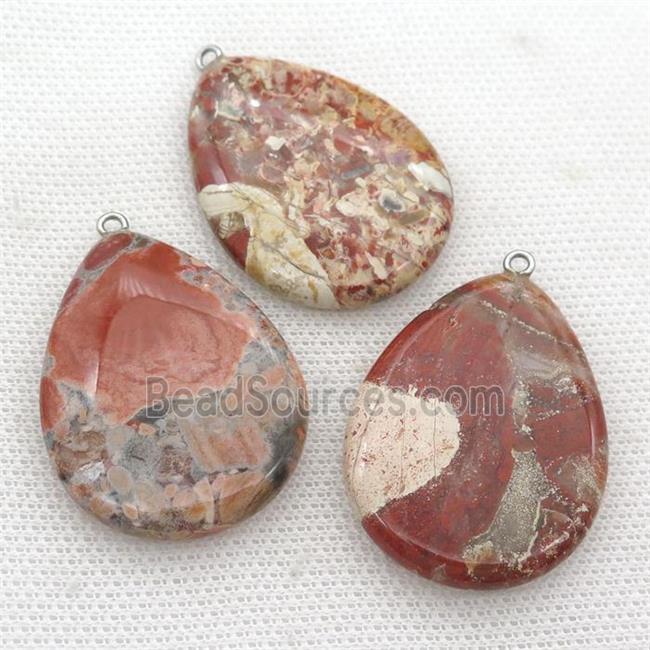 red Jasper teardrop pendant