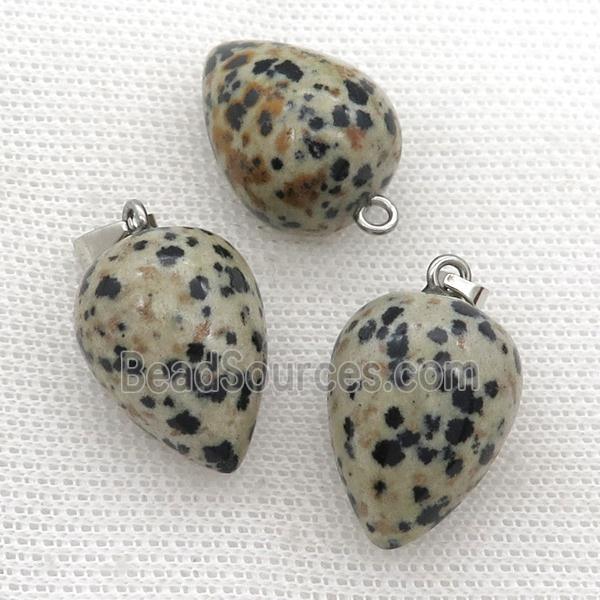 Dalmatian Jasper Pendulum Pendant