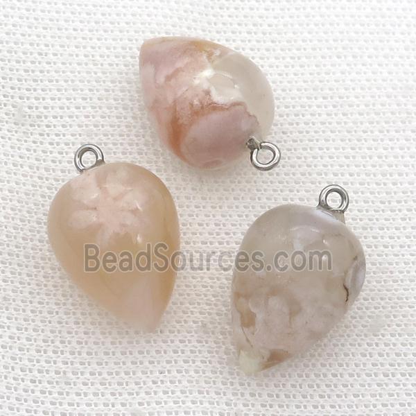 Sakura Cherry Agate Pendulum Pendant