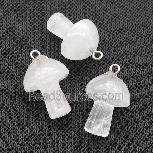 Clear Quartz Crystal mushroom pendant