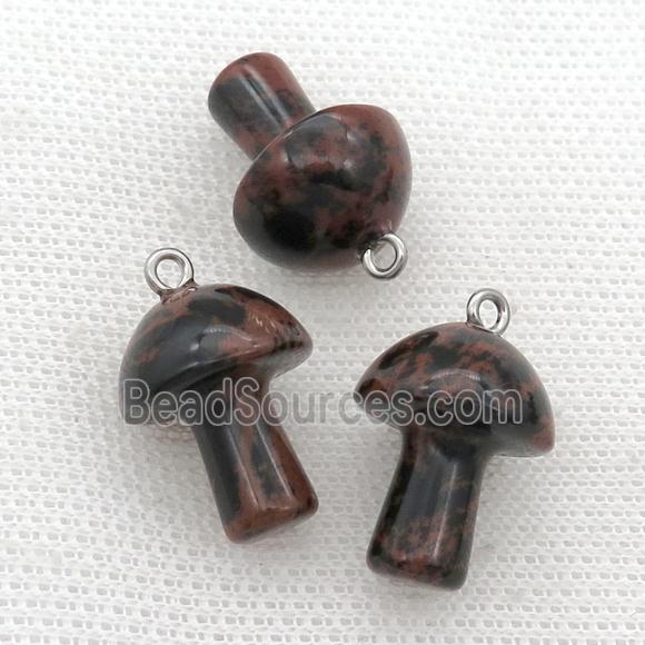 Autumn Jasper mushroom pendant