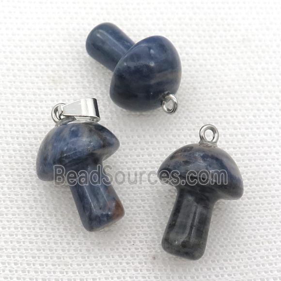 blue Sodalite mushroom pendant