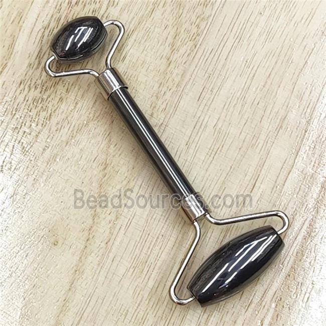 black Roller GuaSha Massage Tools, platinum plated