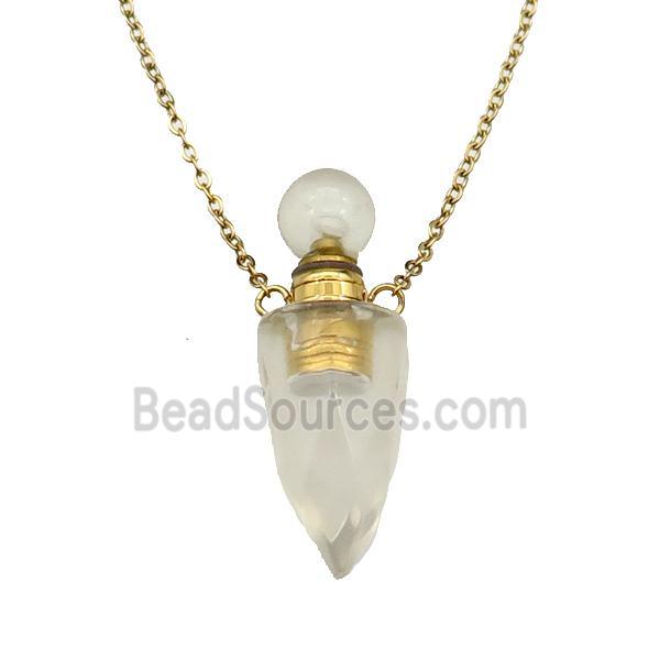 Lemon Quartz perfume bottle Necklace