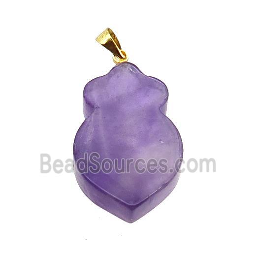 Purple Amethyst Shield Pendant