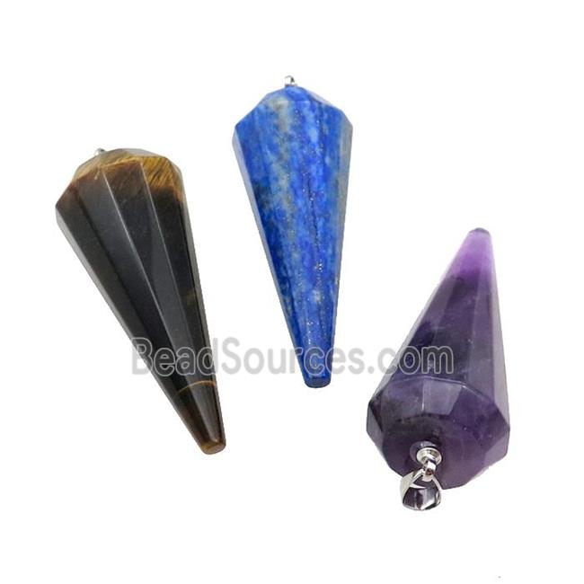 Mix Gemstone Pendulum Pendant