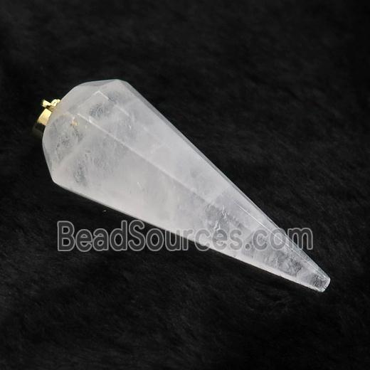 Clear Quartz Pendulum Pendant