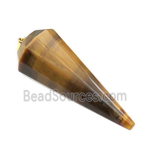 Tiger Eye Stone Pendulum Pendant