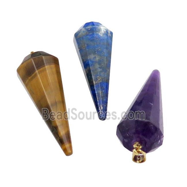 Mix Gemstone Pendulum Pendant