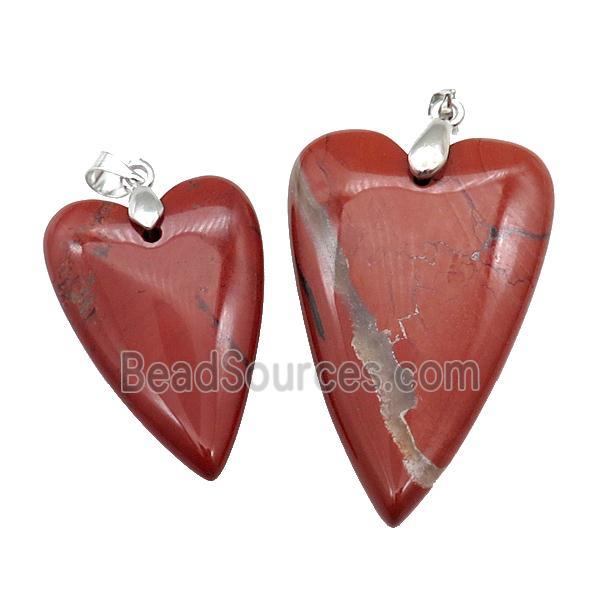 Red Jasper Heart Pendant