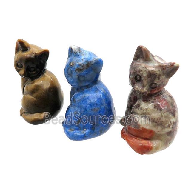 Mix Gemstone Cat No Hole