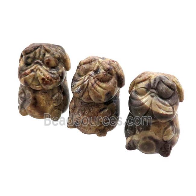 Ocean Jasper Sharpei Dog No Hole