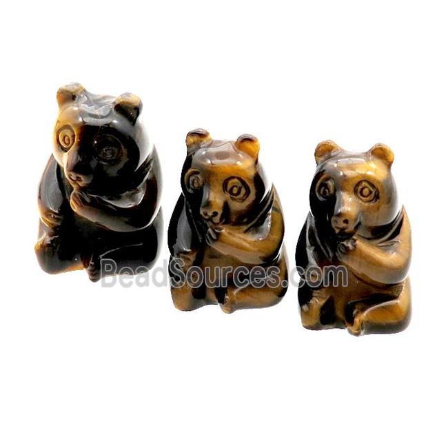 Tiger Eye Stone Bear No Hole