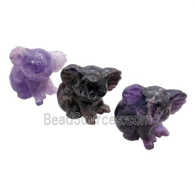 Purple Amethyst Koala No Hole