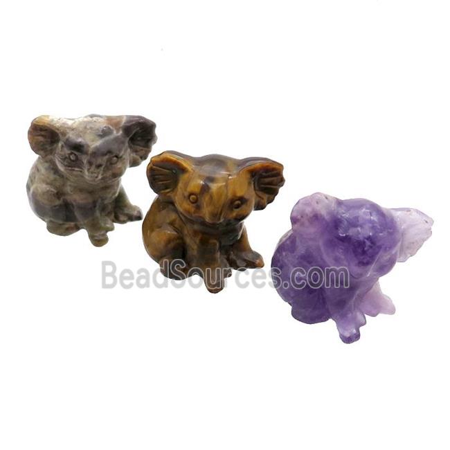 Mix Gemstone Koala No Hole