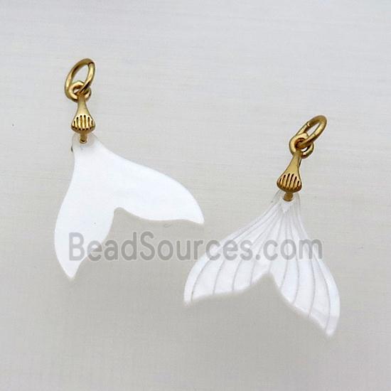 White Acrylic Mermaid Tail Pendant