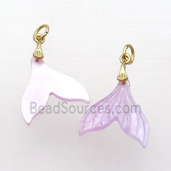 Purple Acrylic Mermaid Tail Pendant