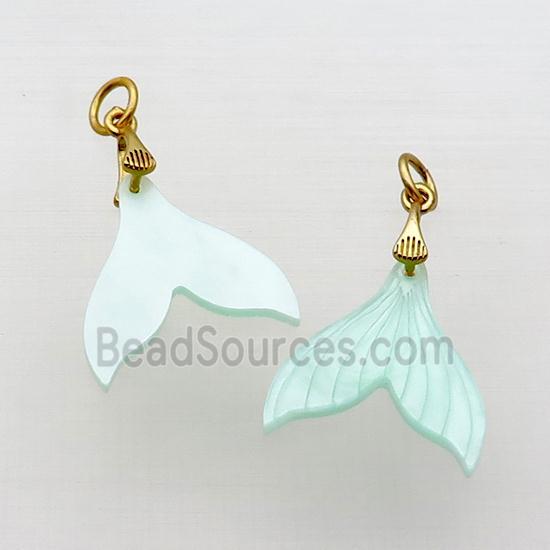 Green Acrylic Mermaid Tail Pendant