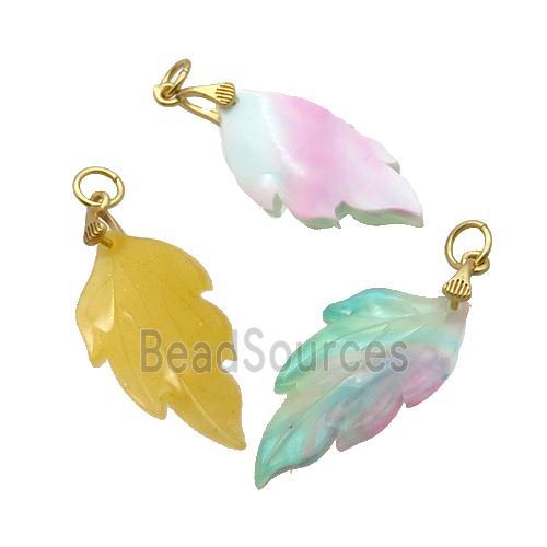 Acrylic Leaf Pendant Mixed Color