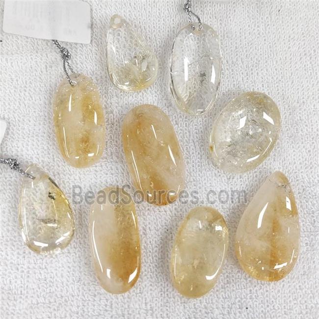 Natural Citrine Pendant Yellow Mix Shape