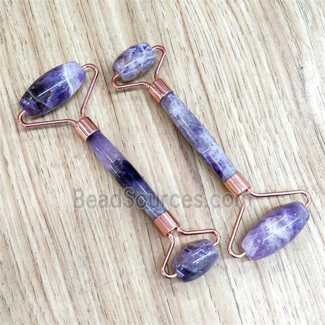 Dogtooth Amethyst GuaSha Massage Tools Purple Rose Gold