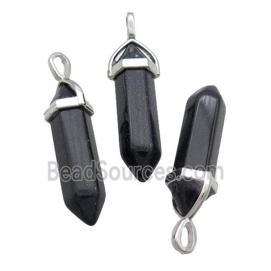 Blue Sandstone Bullet Pendant