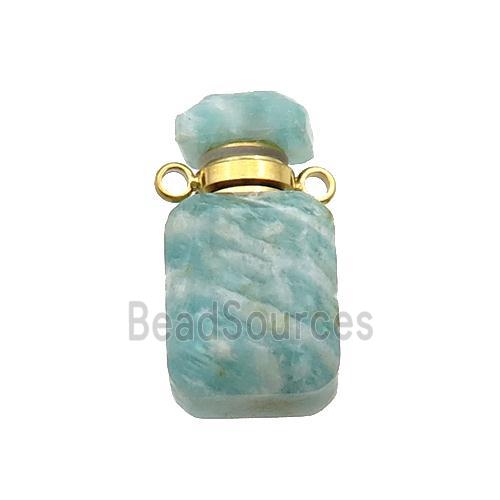 Natural Green Amazonite Perfume Bottle Pendant